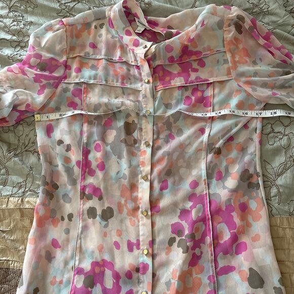 Banana Republic | Blouse with Ruched Sleeves Size S - Picture 9 of 11